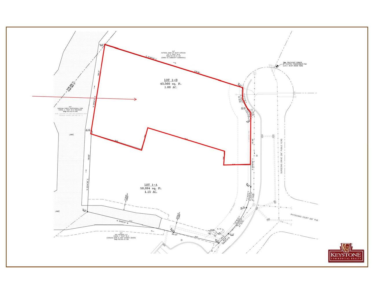Seabreeze Lot-1 Acre Professional Park Lot-For Sale-Myrtle Beach, SC: Surgeons Dr, Myrtle Beach, SC 29579